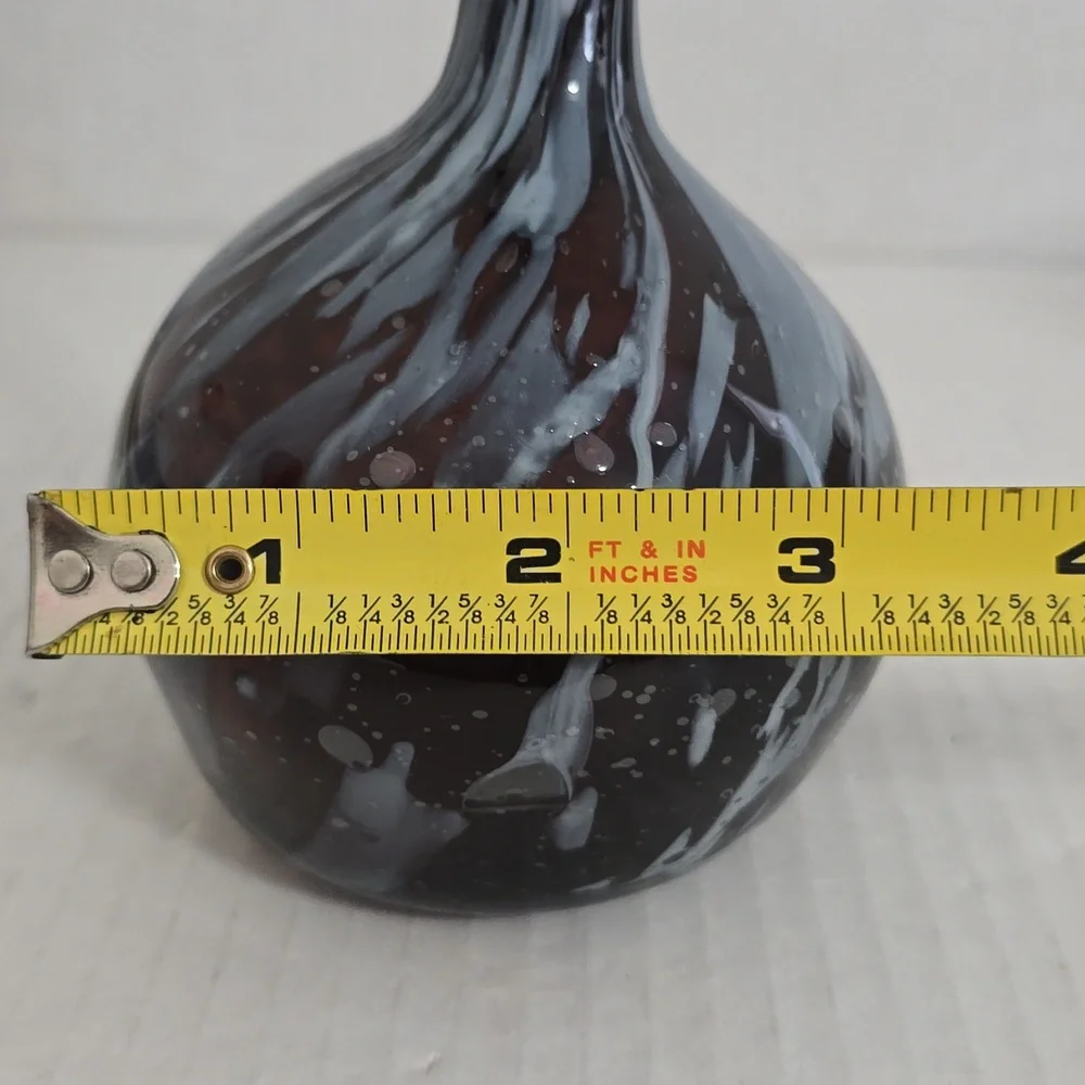 Hand Blown Swirled Glass Vase